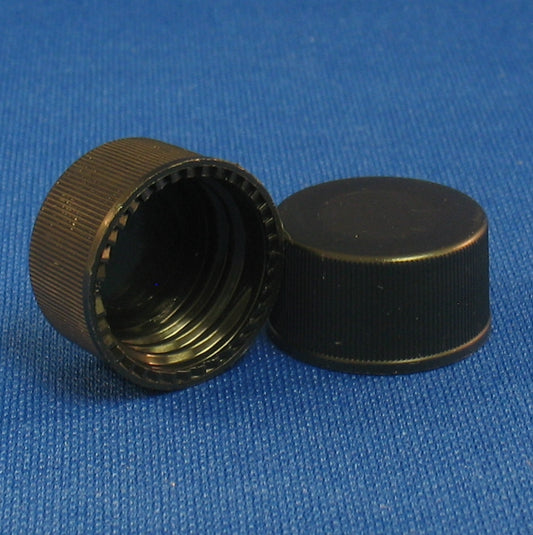 Cap, Solid Top, 15-425, Black, PP,Unlined, 10 Pkgs. Of 100 (Case Of 1000)