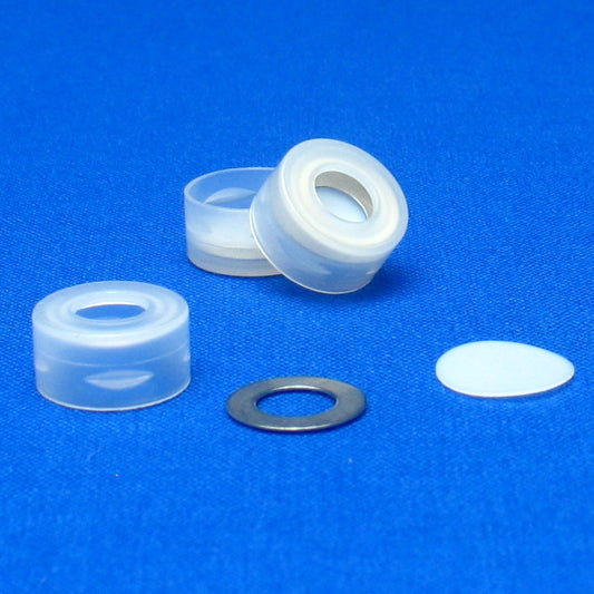Snap Cap, 11mm Clear, with Metal O-Ring & PTFE Liner, 10 Pkgs. Of 100 (Case Of 1000)