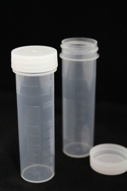 Sample Tubes, 50 mL, Natural Screw Cap, (PP-CO for ICP-OES Applications), 500/pk