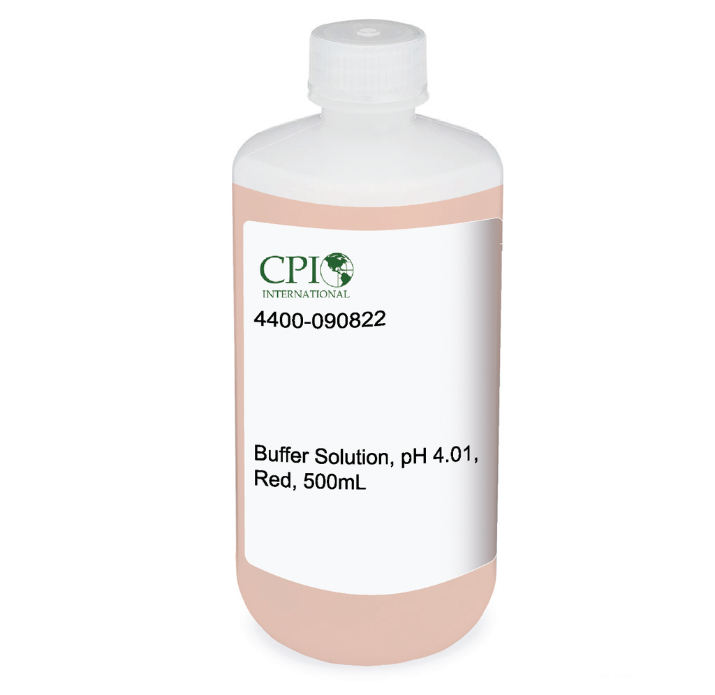 *Buffer Solution, pH 4.01, Red, 500 mL, Minimum Order Quantity of 3