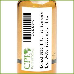 *Method 8260 Internal Standard Mix, 3-30, 2,500 mg/L, 1 mL