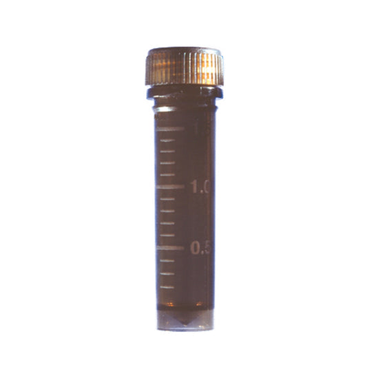 0.5 mL Self-Standing Screw Cap Microcentrifuge Tube, Amber with Amber Cap, 500/Pack