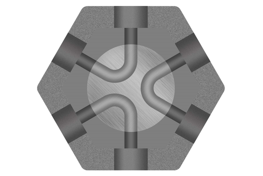 Valve, Hvxm, Loop Flow Path, 6-Ports x 1mm Diam.