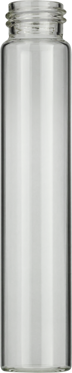 Screw Neck Vial, N 24, 27.5 x 140.0 mm, 60.0 mL, Flat Bottom, Clear Glass, 100/pk