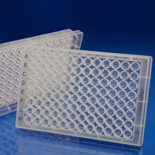 96-Well PlateOne Round Bottom Polypropylene Plate, 20/Sleeve, 80/Case, Natural, Sterile