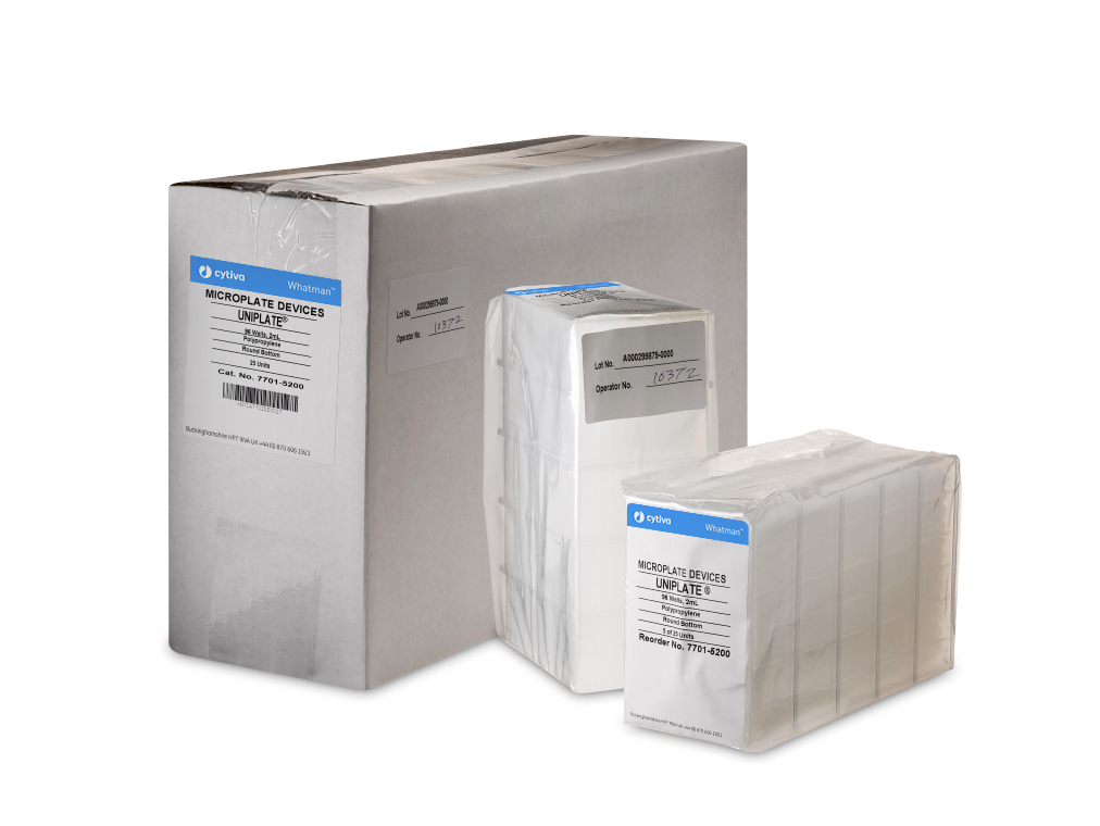 Whatman UNIPLATE Collection and Analysis Microplate, 96-well, 2 ml, natural polypropylene, round well bottom, 25/pk