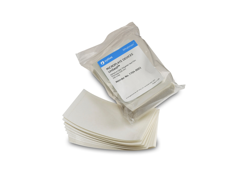 Whatman Clear Polyester Thin Cold Sealing Film with Adhesive Backing, 0.05 mm thick, 100/pk