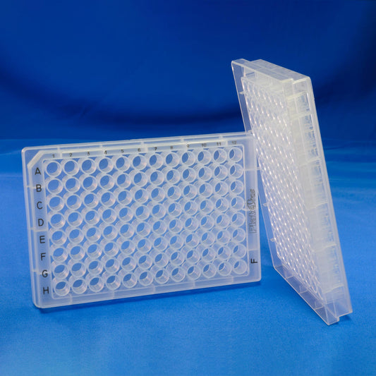 96-Well Plate, PlateOne, Flat Bottom, Natural, Polypropylene, Sterile, 20/Sleeve, 80/Case