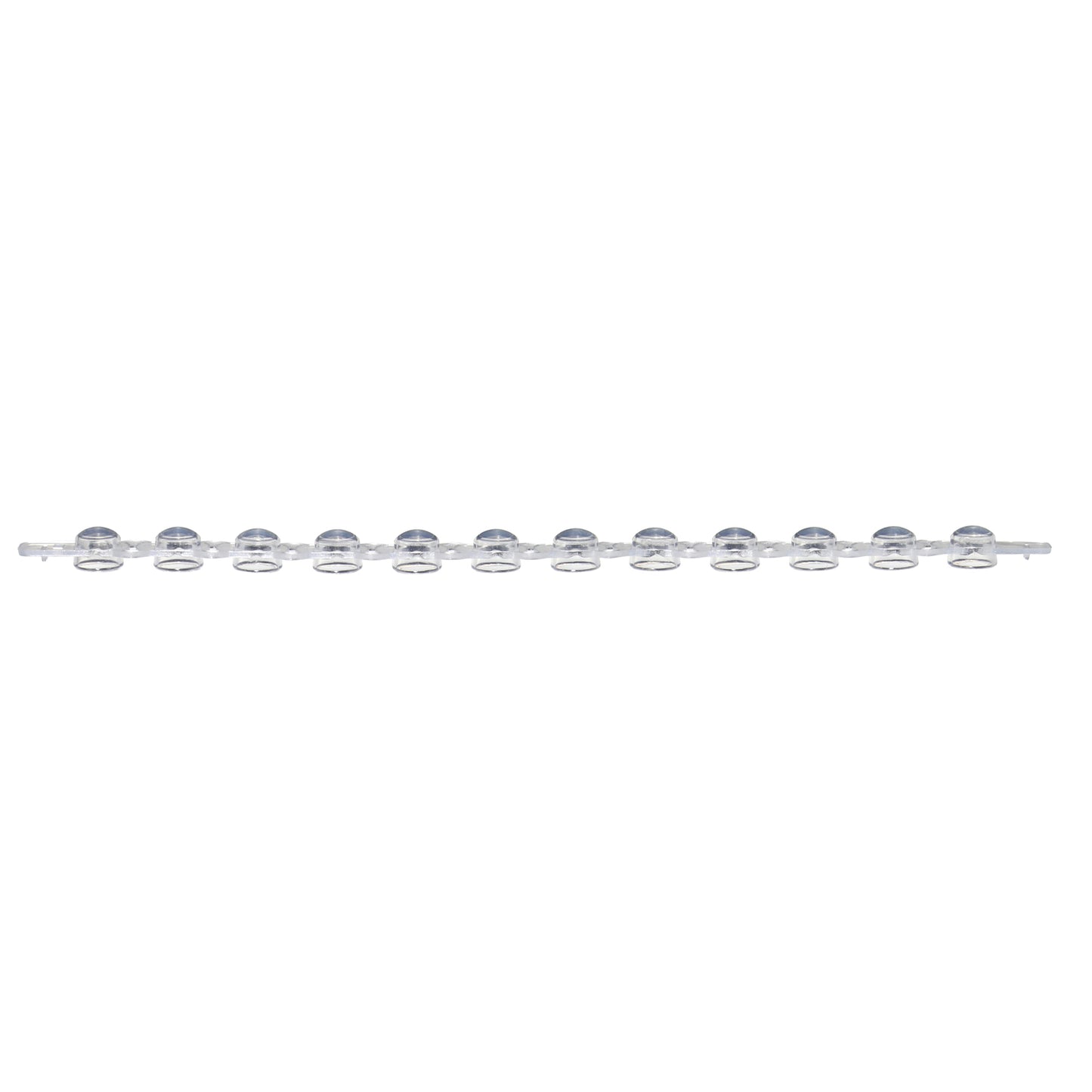 12-Cap Strip For 0.2 mL PCR Tubes and Plates, Dome Top, Natural, 80 Strips (960 Caps) Per Pack.  Polypropylene.