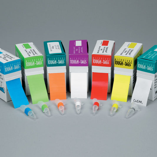 Sidewall Tough-Tags, White Labels For Multiple Well Plates, 1.5 Inch L x 0.25 Inch W, 1000/Roll. For -40C To +121C.