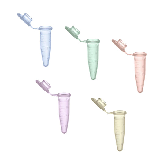 Seal-Rite™ 1.5 mL Graduated Microcentrifuge Tube, Five Assorted Colors, Polypropylene, 5 Bags of 100 (500 Tubes)