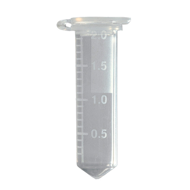 2.0 mL Low Adhesion Polypropylene Microcentrifuge Tube, Natural, Graduated, 500/Bag
