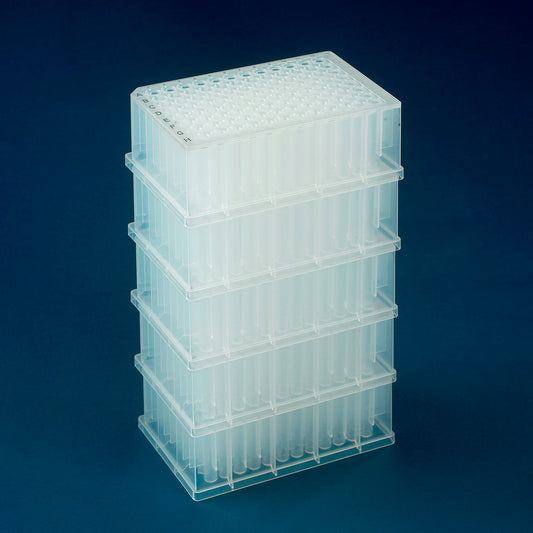 1 mL Deep 96-Well PlateOne Polypropylene Plate, Round Wells, Natural, 4 Sleeves of 5 (20) Per Pack