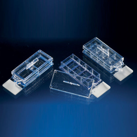 Lab-Tek Ii Chamber Slide, 4 Wells, 1.7 cm2 Growth Area Per Well, 0.5-1.0 mL Working Volume, 16/Tray, 96/Case