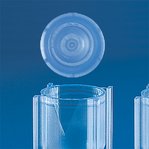 Round Cap For UV Transparent Cuvette, Blue, 100/Case