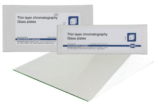 TLC Glass Plates CEL 300 UV254, Cellulose, 0.25 mm, 20x20 cm