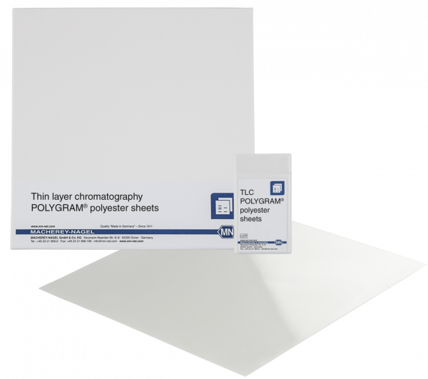 TLC polyester sheets, polyamide layer, POLYGRAM® POLYAMIDE-6 UV254, 5 x 20 cm