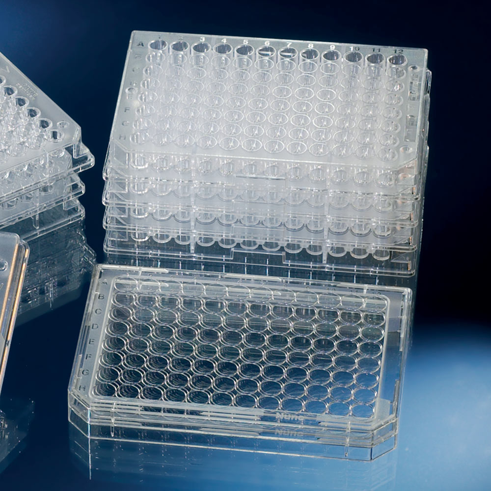 96-Well Polystyrene Plate, Flat Bottom, Pinch Bar, Sterile, Individually Wrapped, 50/Case