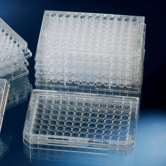 96-Well Polystyrene Plate, Flat Bottom, Pinch Bar, Sterile, Individually Wrapped, 50/Case