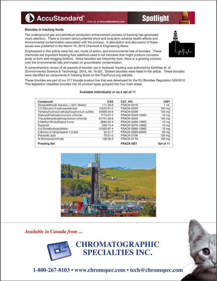 Biocides in Fracking Fluids