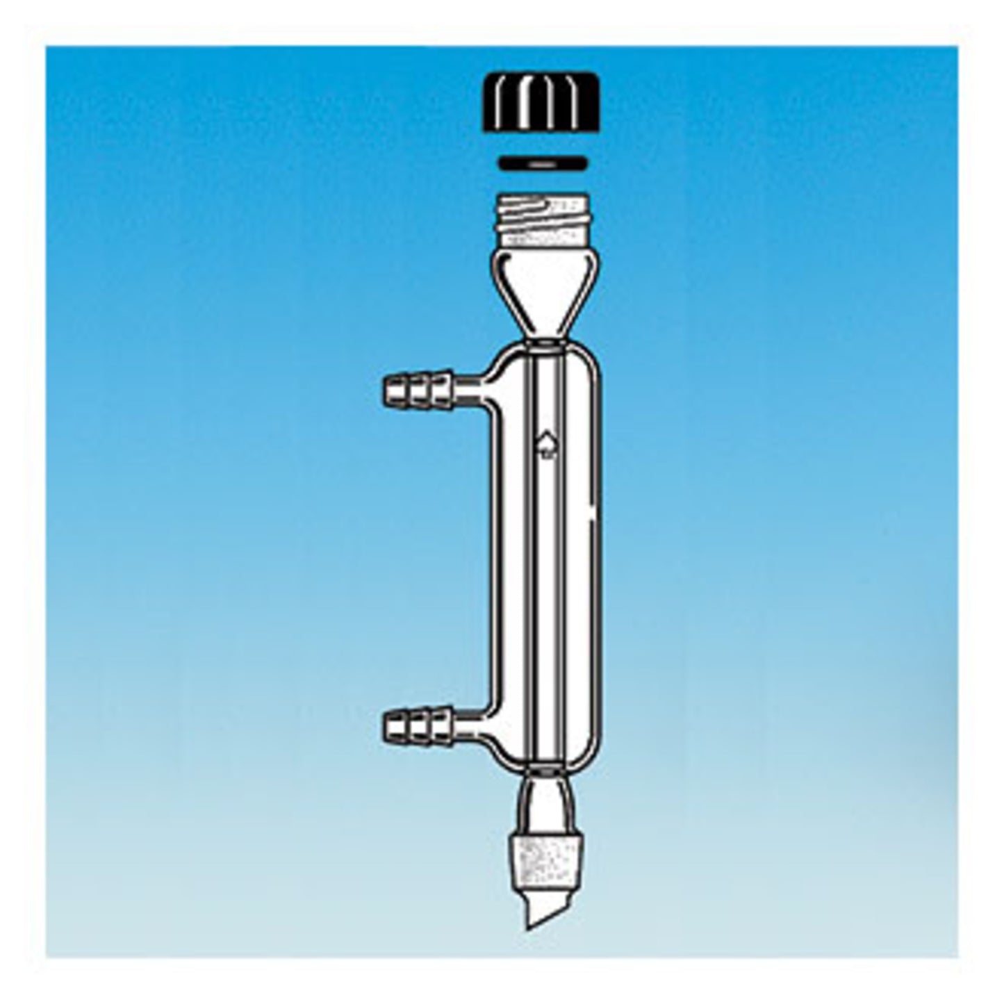Condenser, Jacketed, Reflux, Microscale, 14/10 Top and Bottom, Includes Cap & O-ring, 1/pk