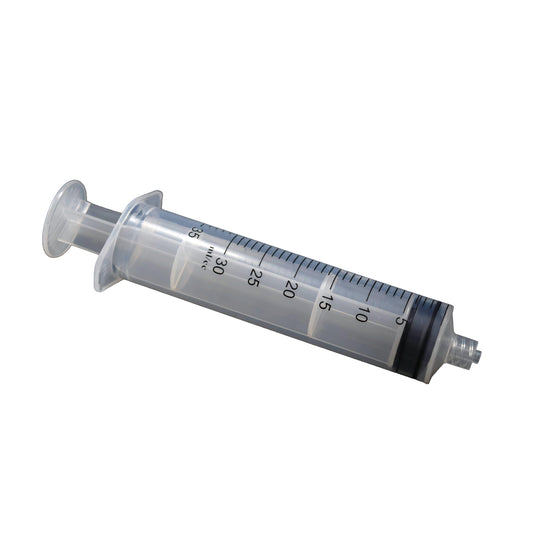 EXEL Syringes, 30 mL Graduated to 35 mL, Luer Lock, Non-Sterile, Bulk