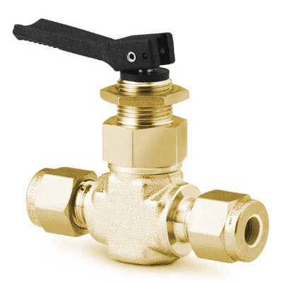 Brass Toggle Valve, 1/8 in. Swagelok Tube Fitting