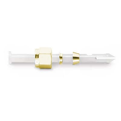 Brass Nut and Ferrule Set (1 Nut/1 Front Ferrule/1 Back Ferrule) for 1/2" Tube Fitting, Must Order in Multiples of 5