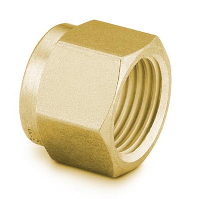 Brass Nut for 1/4" Swagelok Tube Fitting, Minimum Order Quantity of 10