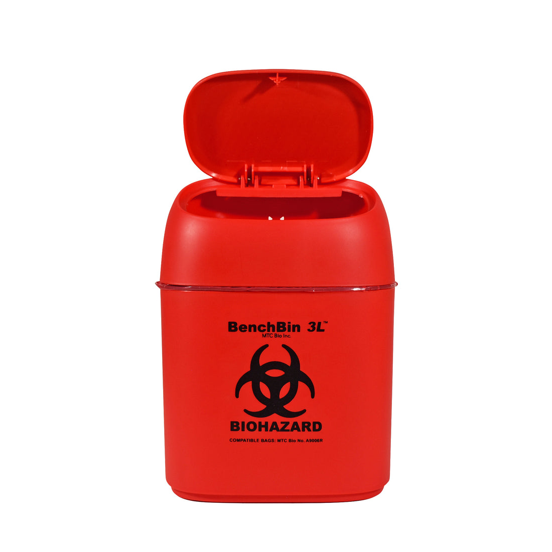 BenchBin 3L™ Benchtop Biohazard Bin with Spring Loaded Lid ...