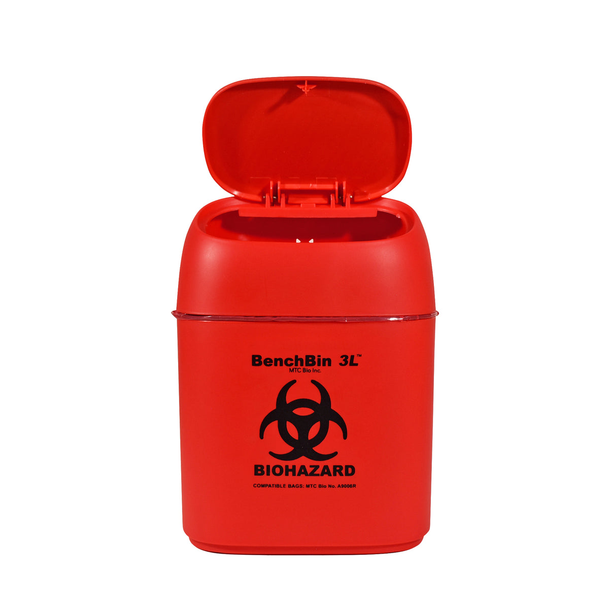 Spring Loaded Bin Insert BenchBin 3L™ Benchtop Biohazard Bin with Spring Loaded Lid ...