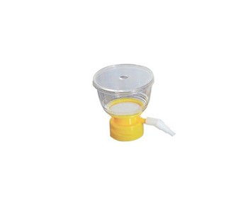 Extracto Bottle Top Filter, 150 mL, SFCA, 0.22 µm, Yellow Cap, Membrane Diameter 50mm, Sterile, 24/pk