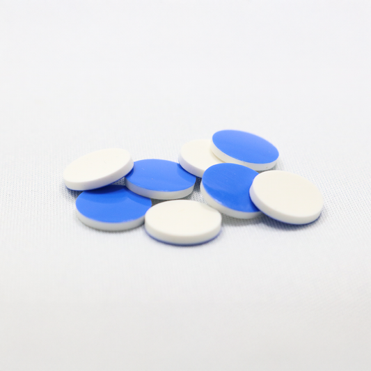Septa, 11.5 mm, 0.060", Blue PTFE/White Silicone, Minimum Order Quantity of 20 Packages