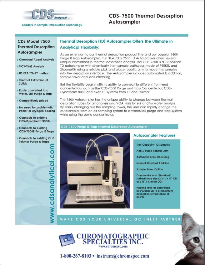 CDS 7500 Thermal Desorption Autosampler