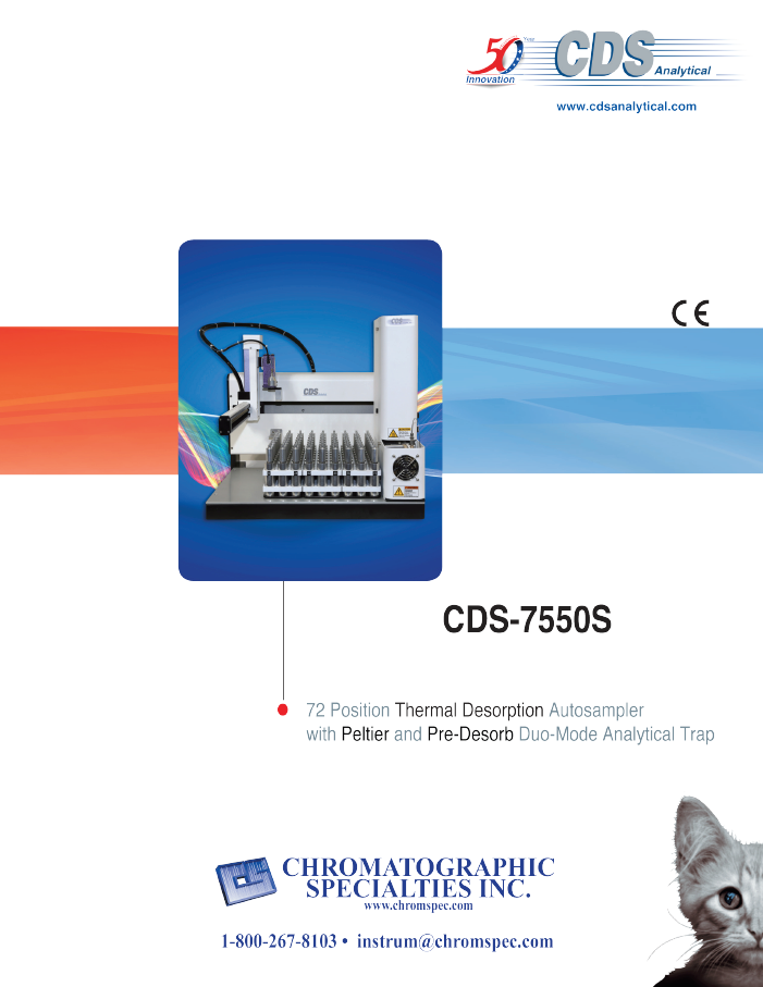 CDS 7550S 72 Position Thermal Desorption Autosampler