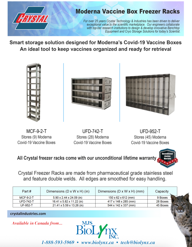 Moderna Vaccine Box Freezer Racks