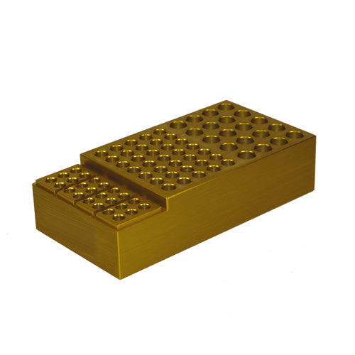 Coolsafe Chamber Holds 0.2 mL, 0.5 mL, and 1.5 mL Tubes, Aluminum.  Holds A Total of 79 Tubes.