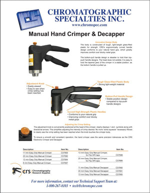 Manual Hand Crimper & Decapper