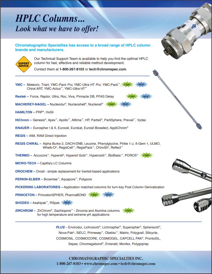 All HPLC Column Listings