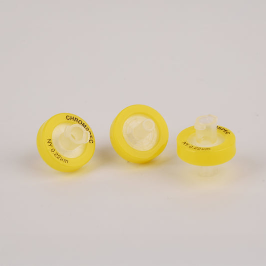 CHROMSPEC™ TestPlus Syringe Filters, 13 mm, Hydrophilic Nylon, 0.22 µm, Yellow, Female Luer Lok/Male Luer Slip, Non-cancellable, Non-returnable