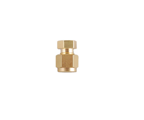 6 mm Brass Compression Cap, Swagelok, with Heavy Duty PTFE Ferrule, Minimum Order Quantity of 10