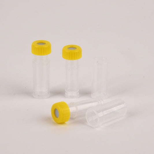 CHROMSPEC™ TestPlus Filter Vials, Nylon, 0.22 μm, Clear, Yellow Cap, Non-slit Blue PTFE/White Silicone Septa, Non-cancellable, Non-returnable