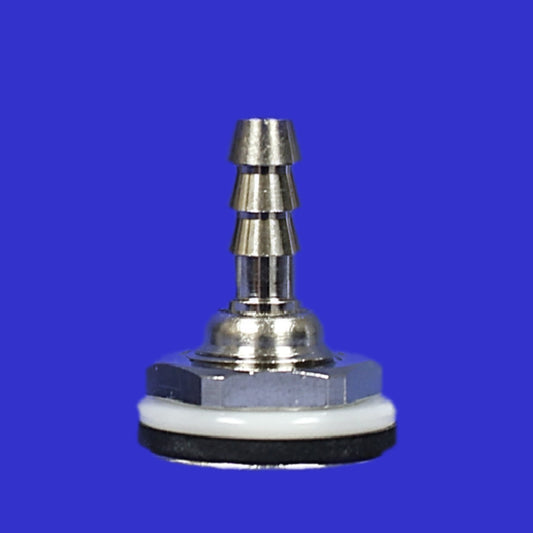 Tedlar Gas Sampling Bag, 12" x 19", 10L, CHROMSPEC,with Roberts Nickel Plated On/Off Valve with 1/4" Barbed Stem