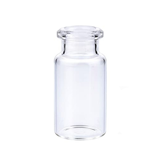 CHROMSPEC AQ Headspace Vial, 10 mL, 23 x 46 mm, 20 mm Crimp Top, Round Bottom, Bevelled Top, Clear Glass, Compatible with CTC, 100/pk