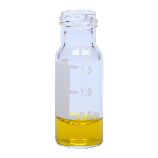CHROMSPEC AQ Screw Thread Vial, 2.0 mL, 12 x 32 mm, Wide ID, Clear Glass, 9 mm Thread, with Write on Spot