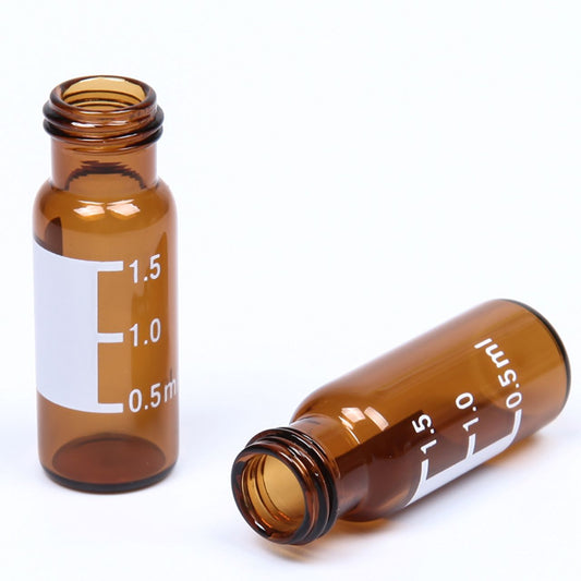 CHROMSPEC AQ Screw Thread Vial, 2.0 mL, 12 x 32 mm, Wide ID, Amber Glass, 9 mm Thread, with Write on Spot