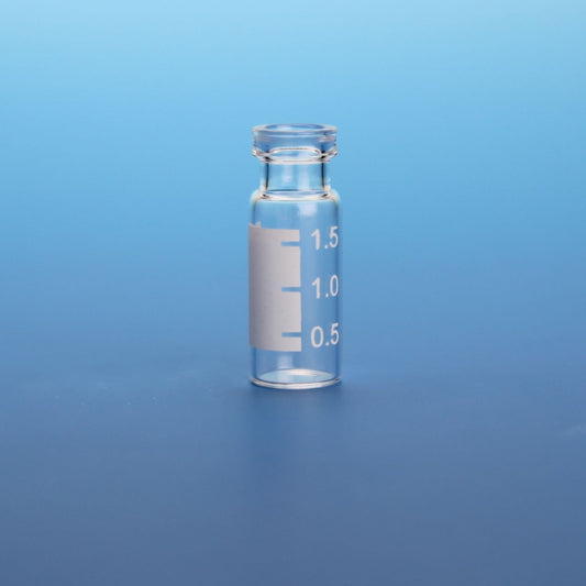 Vial, CHROMSPEC, Snap Seal, 2 mL, 12 x 32 mm, Clear Glass, with Graduated Write-On Patch
