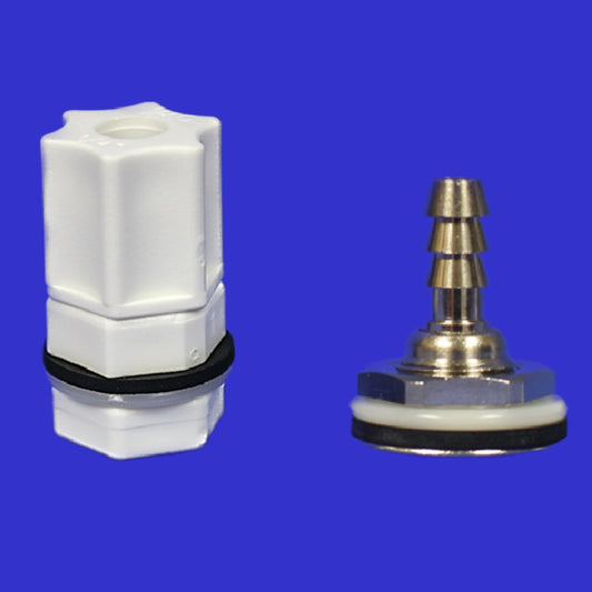 FEP Gas Sampling Bag, 7" x7", 1L, CHROMSPEC, with Nickel Plated On/Off Valve, 1/4" Barbed Stem & Jaco PTFE-Faced Septum Fitting