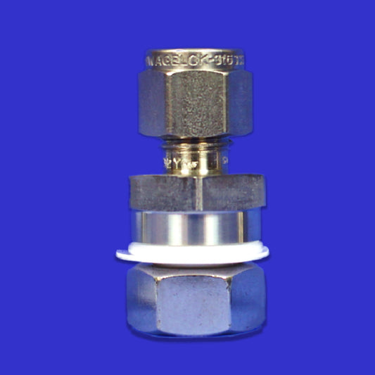 Foil Gas Sampling Bag, 7" x7" 1L, CHROMSPEC, with 1/4" SS Swagelok Fitting