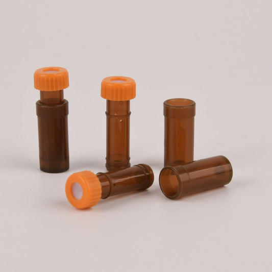 CHROMSPEC™ TestPlus Filter Vials, RC, 0.45 μm, Amber, Orange Cap, Pre-slit Red PTFE/White Silicone Septa, Non-cancellable, Non-returnable